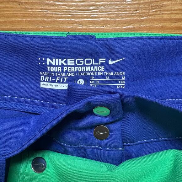 Nike Golf green check royal blue reversible womens skort SIZE 10 - Picture 3 of 4